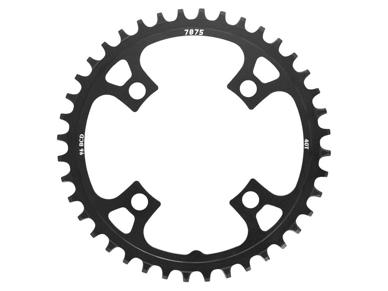 96 BCD Narrow-Wide Alloy Chainring Black Sunrace