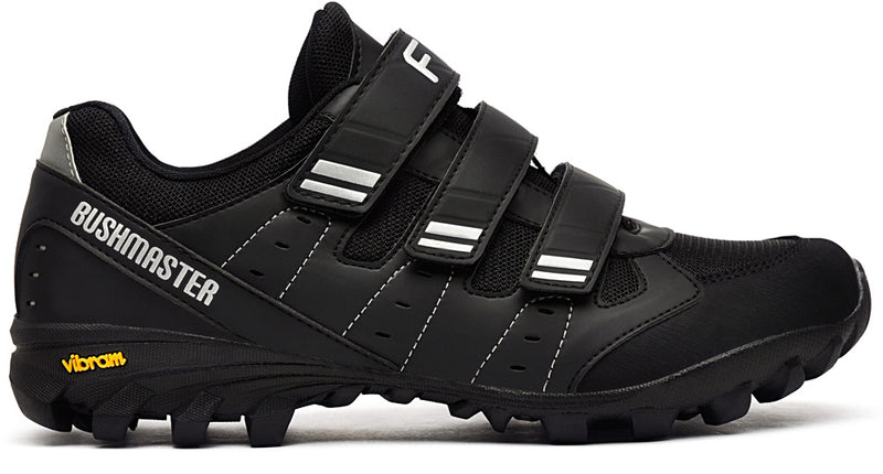 FLR Bushmaster MTB/Trail Shoe in Black/Silver - Velcro Fastening