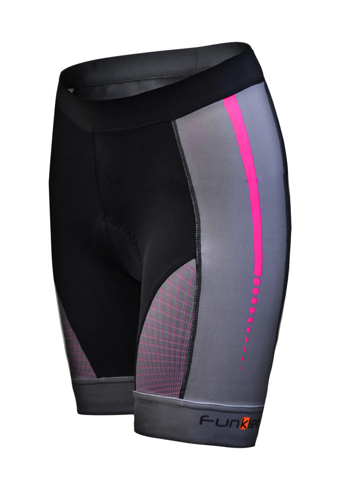 Funkier Aurora S-2768-1-C12 Active Ladies Short in Black/Pink X-Small