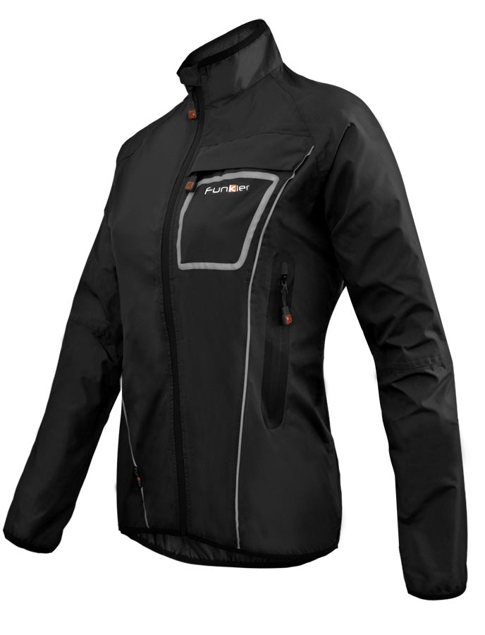 Funkier Storm WJ-1403 Ladies Waterproof Jacket in Black