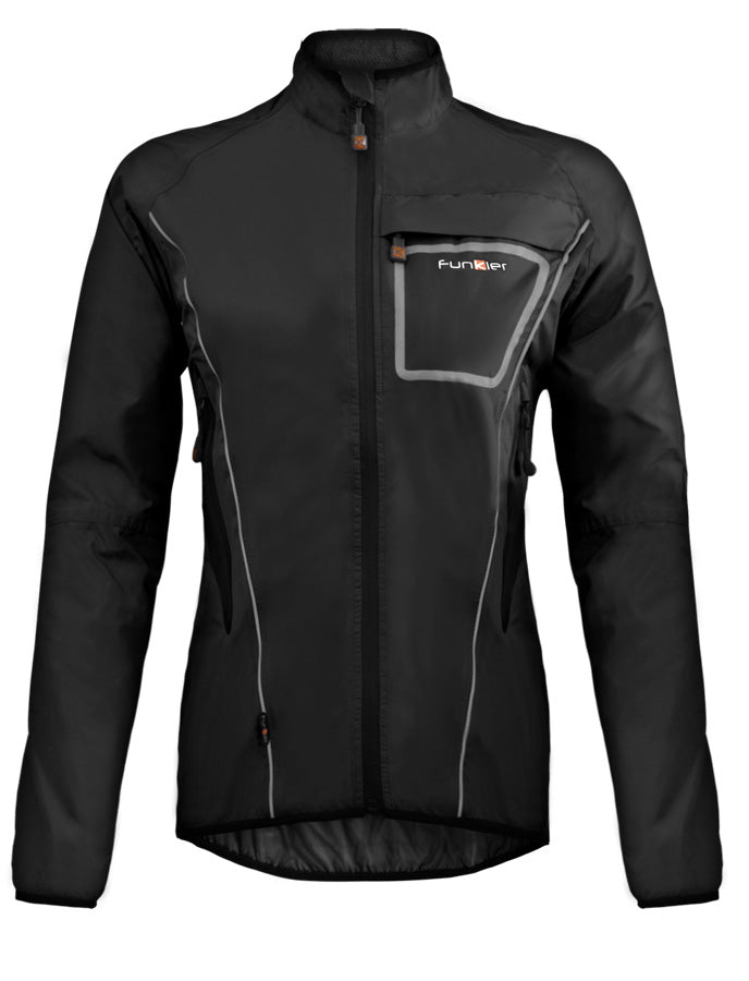 Funkier Storm WJ-1403 Ladies Waterproof Jacket in Black