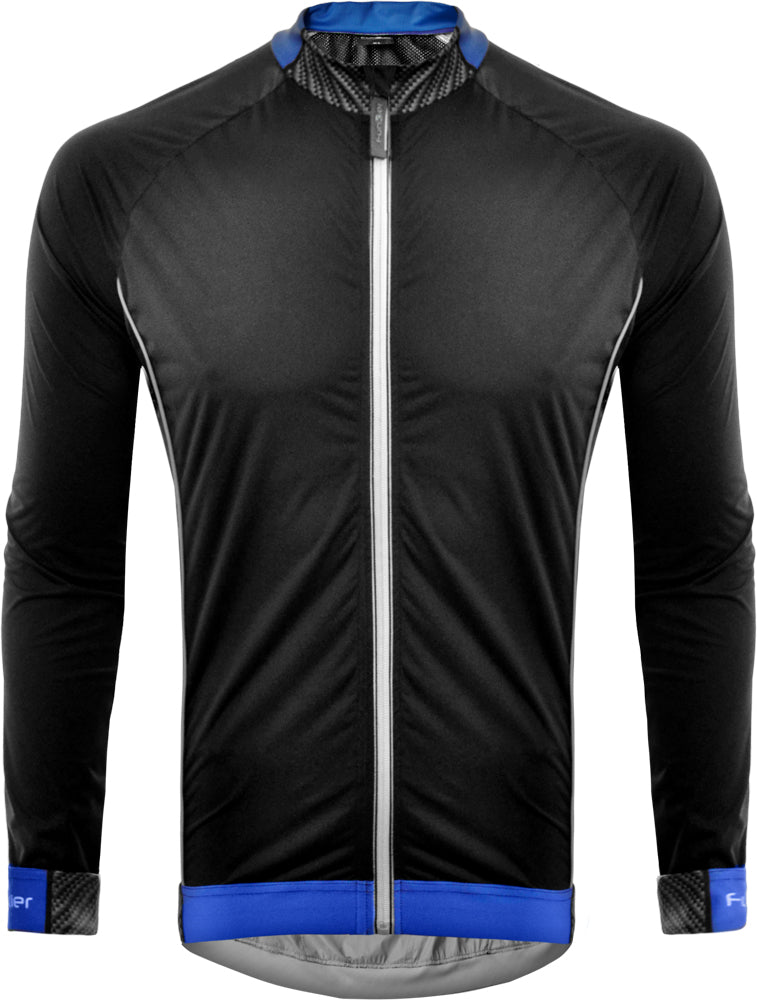 Funkier Hydro J-657 Ultra Light Rain Showerproof Jacket in Black/Blue