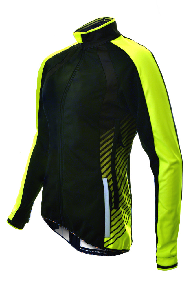 Funkier Tacona WJ-1324 Ladies Softshell Windstopper Jacket in Black/Yellow