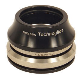 Tange Seiki Technoglide IS247LT Fully Integrated Tapered Headset in Black. 1 1/8" - 1 1/4" + 15mm Alloy Tall Cap Cover