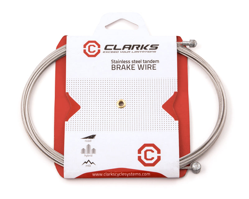 Clarks Stainless Steel Tandem MTB / Hybrid / Road Brake Inner 3060mm (carded)