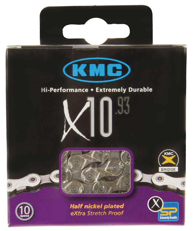 KMC X-10 - 10 Speed Silver/Black Chain - Boxed