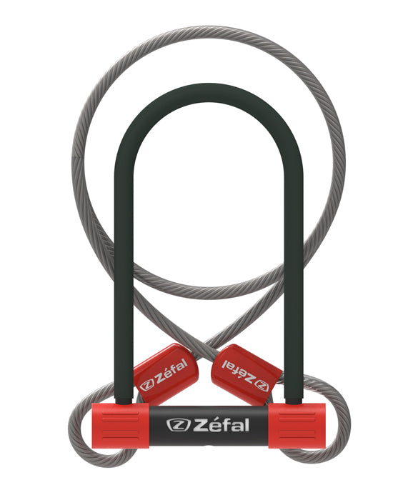 Zefal K-Traz U13 U-Lock with Cable 230mm. SOLD SECURE Silver