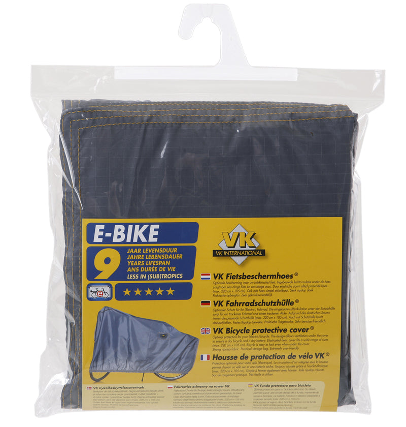 VK "E-Bike" Showerproof Single Bicycle Cover with Ventilation in Blue/Grey