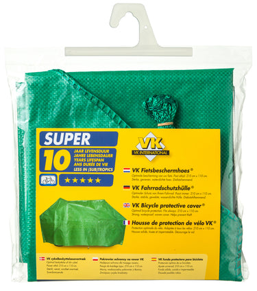 VK "Super" Waterproof Lightweight Contoured Single Bicycle Cover Incl. 5m Cord in Green
