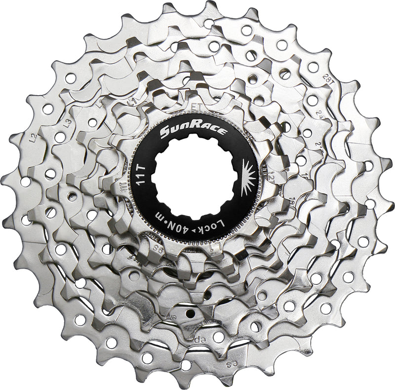 SunRace CSR91 - 9 Speed Road 11-25T Nickel Cassette