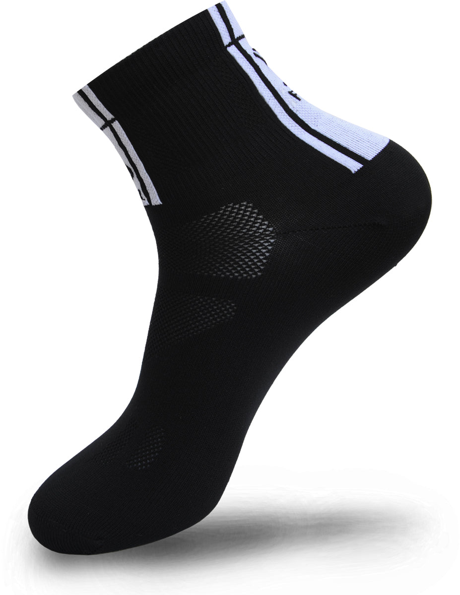 FLR Elite 3.5" Short Lightweight Socks in Black