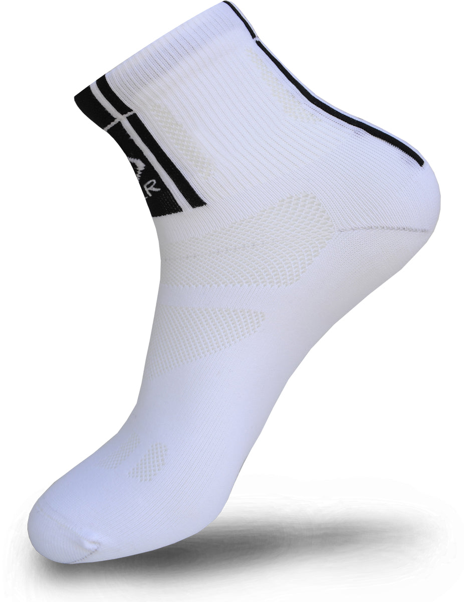 FLR Elite 3.5" Short Lightweight Socks in White