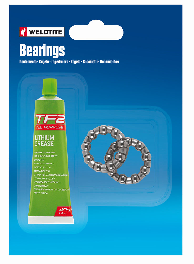 Weldtite Head Race Caged Bearings & Grease 5/32" (Carded)