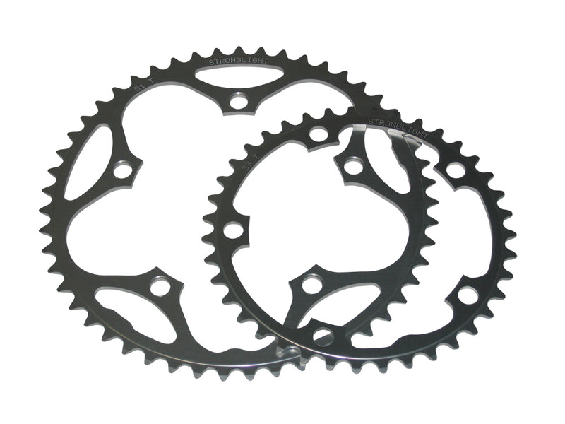 Stronglight 130PCD Type S - 5083 Series Shimano 5-Arm Road Chainrings in Black