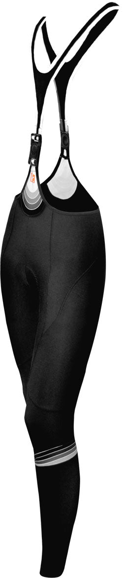 Funkier Thermesse S-981W-C12 Ladies Winter Single Strap Bib Tights in Black