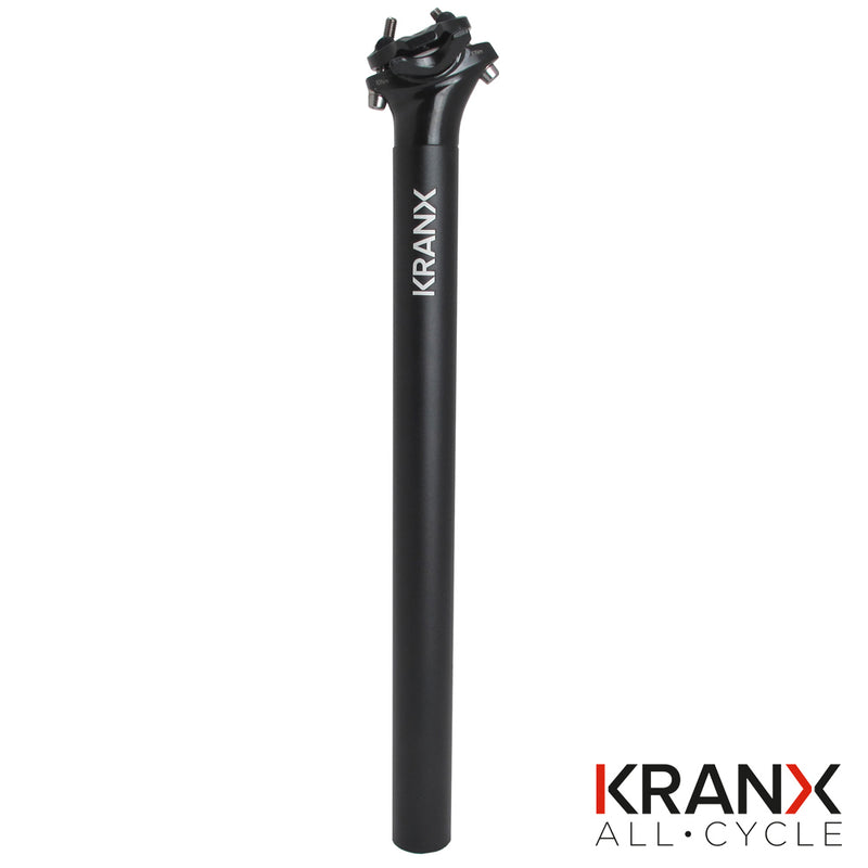 KranX Micro Alloy 400mm 0mm Offset Seatpost in Black