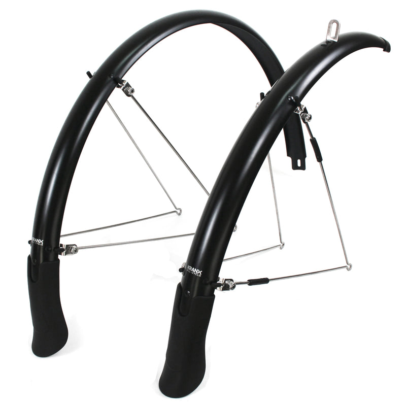 KranX FendR Pre-Assembled Full Length Mudguard in Black 45mm