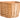 D SHAPE WICKER BASKET 14" WITH LEATHER STRAPS