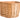 D SHAPE WICKER BASKET 14" WITH LEATHER STRAPS