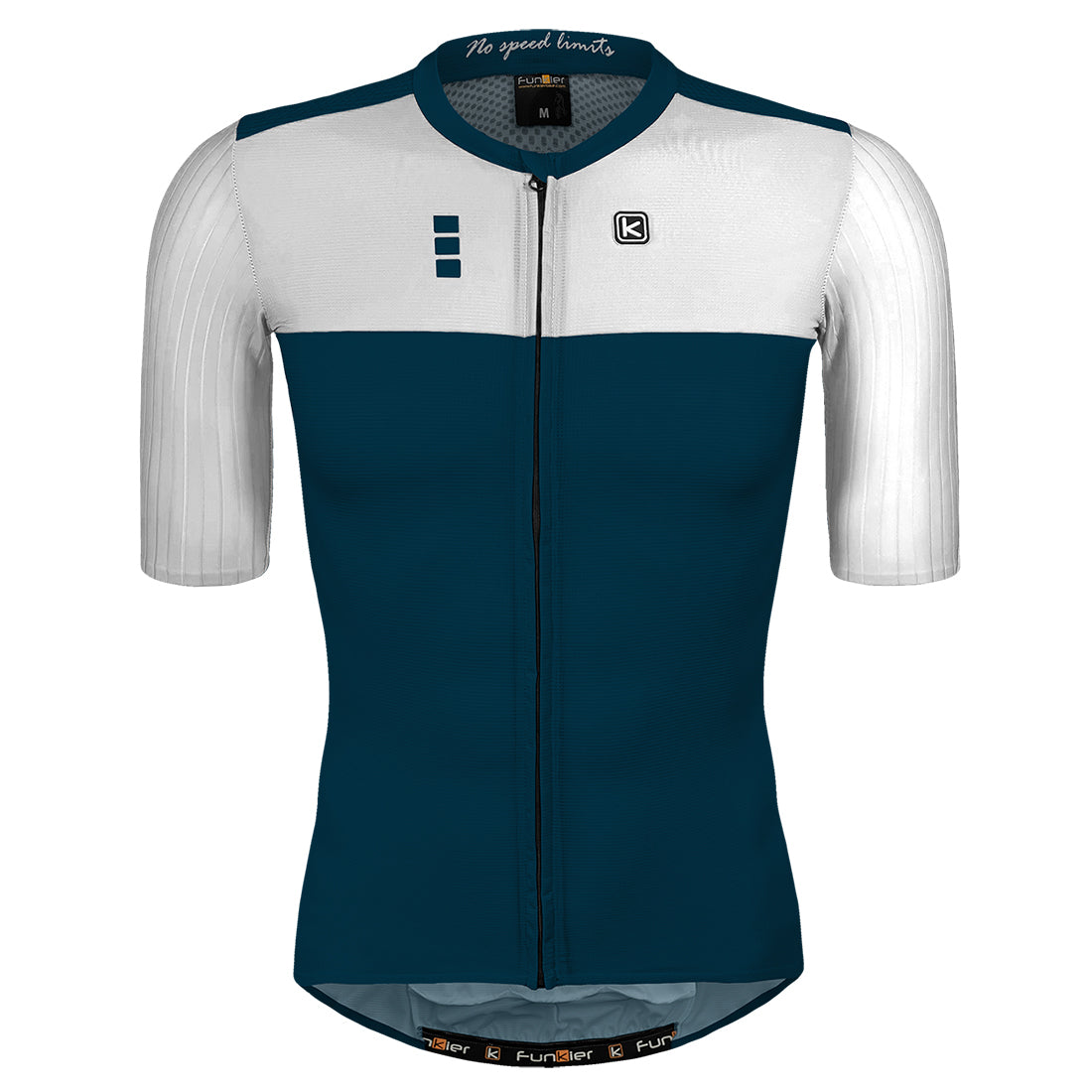 Funkier Ixara Gents Short Sleeve Elite Jersey in Navy/White