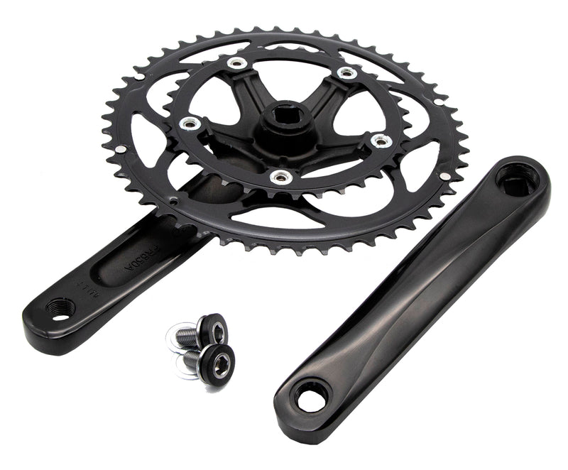 KranX 34/50T Alloy/Steel Compact 170mm 10 Speed Road Chainset in Black