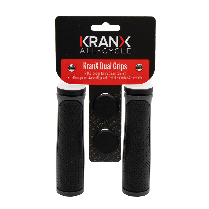 KranX Dual Handlebar Grips in Black/Grey