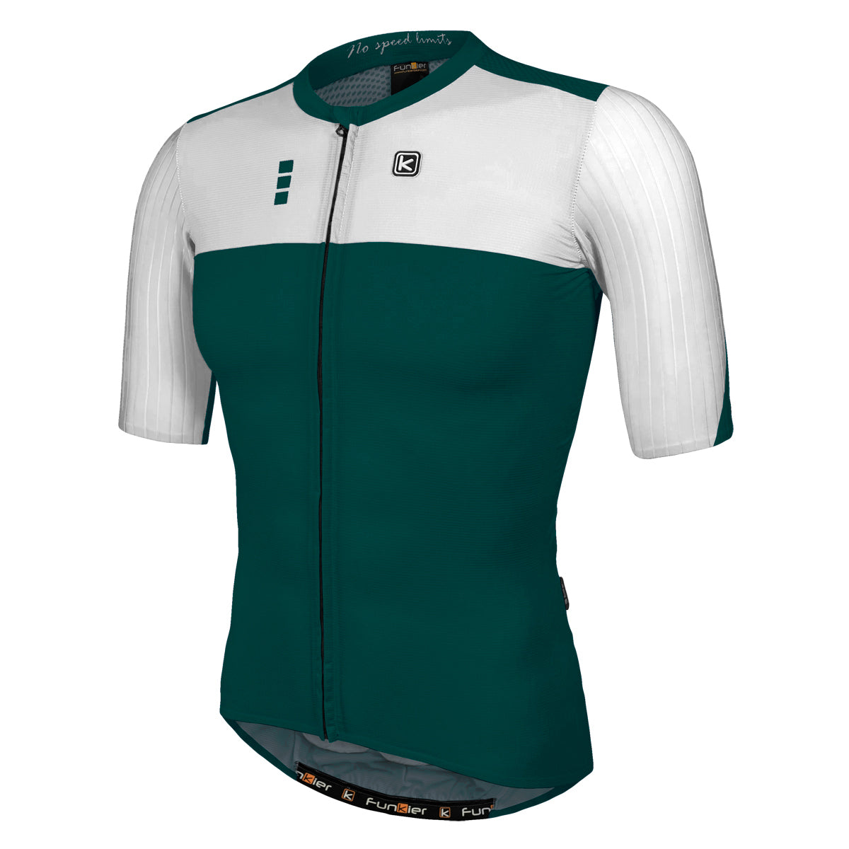 Funkier Ixara Gents Short Sleeve Elite Jersey in Teal/White