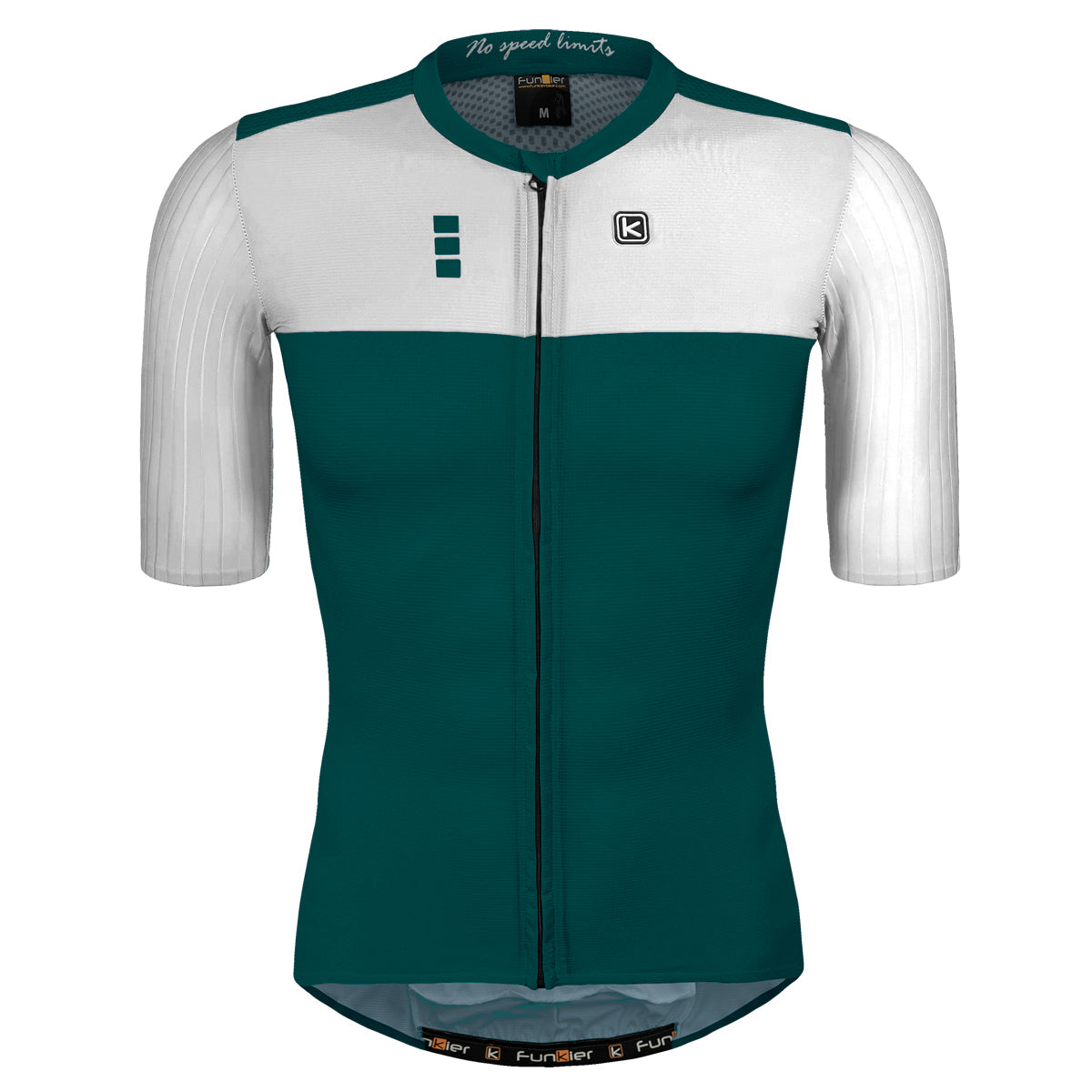 Funkier Ixara Gents Short Sleeve Elite Jersey in Teal/White