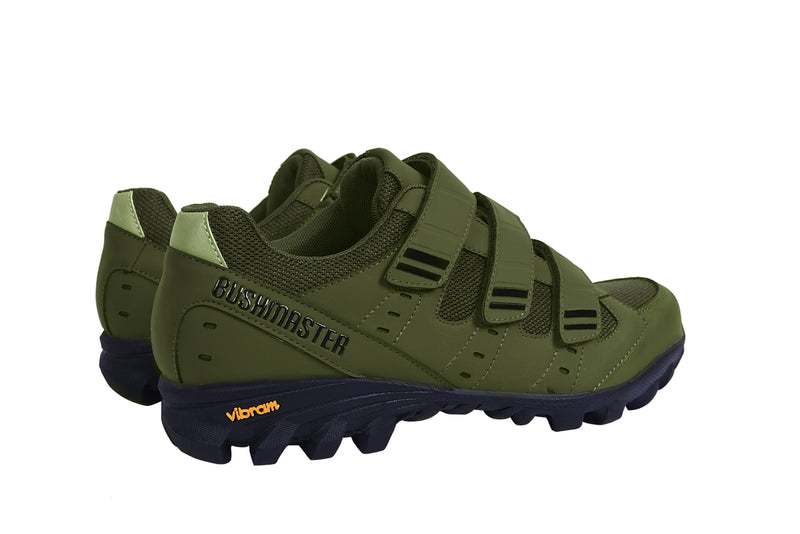 FLR Bushmaster MTB/Trail Shoe in Army Green - Velcro Fastening