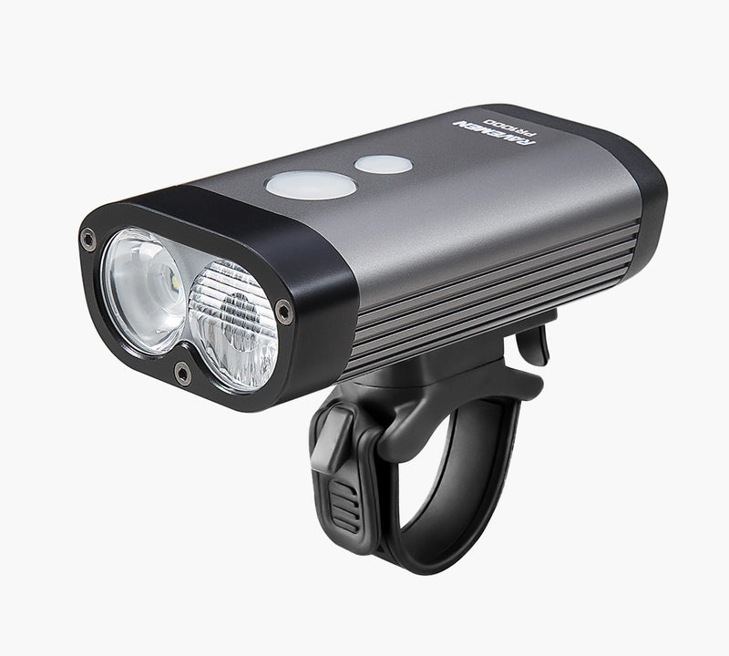 Ravemen PR1000 USB Rechargeable DuaLens Front Light with Remote in Grey/Black (1000 Lumens)