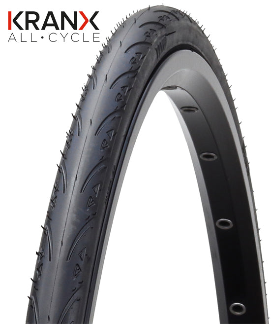 KranX Avanti Road Slick Tyre in Black Wired