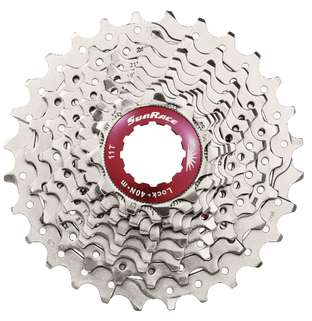 SunRace CSRX0 - 10-Speed Road Cassette - 11-32T in Metallic Silver