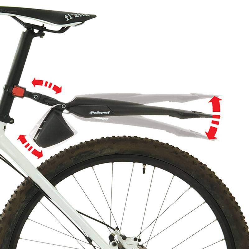 Polisport X-Fighter Rear MTB (26"/27.5"/29") Mudguard in Black