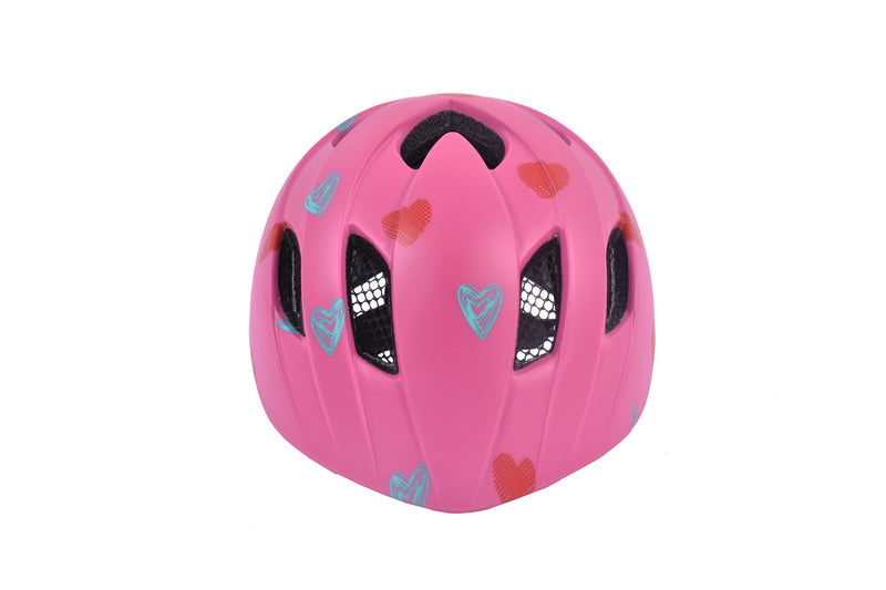 Safety Labs Fiona Light Hearts Inmold Kids Helmet in Pink (48-53cm)