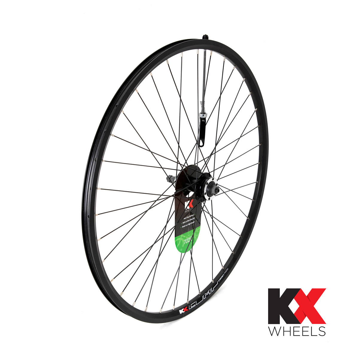 KX Hybrid 700C Doublewall Q/R Screw On Wheel Disc Brake in Black (Rear)