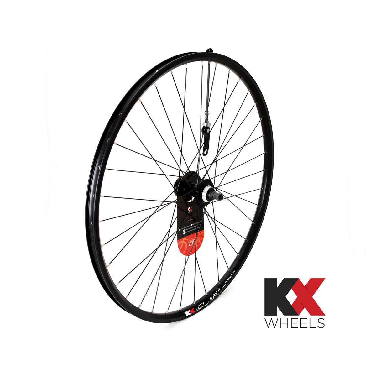 KX MTB 29" 29er Doublewall Q/R Screw On Wheel Disc Brake in Black (Rear)