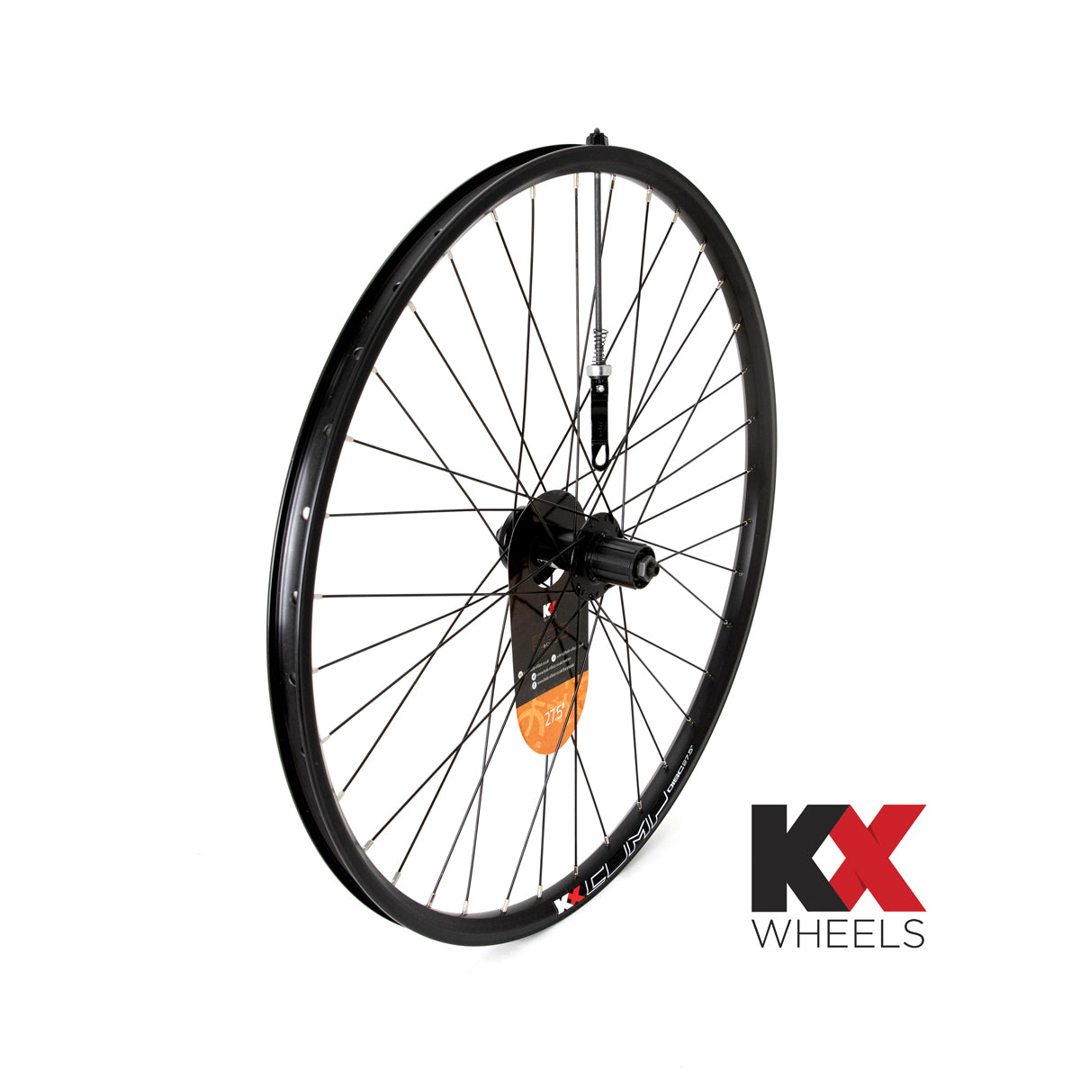 KX MTB 27.5" 650B Doublewall Q/R Cassette Wheel Disc Brake in Black (Rear)