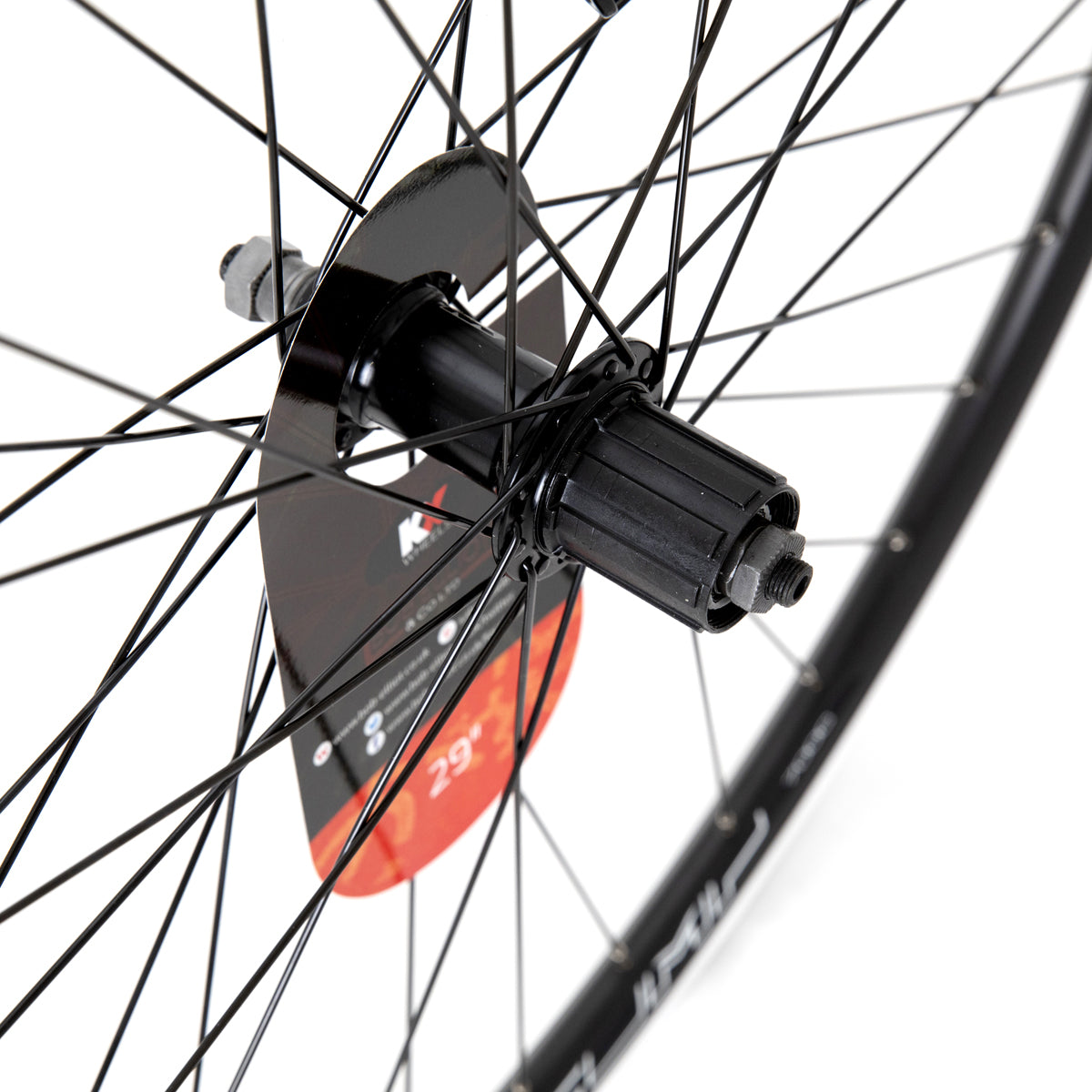 KX MTB 29" 29er Doublewall Q/R Cassette Wheel Rim Brake in Black (Rear)