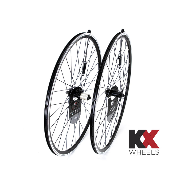 KX Pro Road 700C Q/R Sealed Bearing Wheel 10-11 Speed in Black