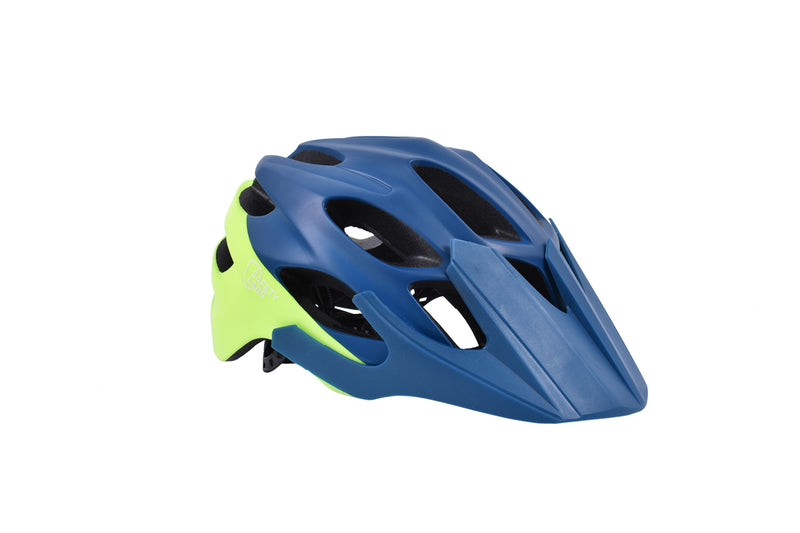 Safety Labs Vox Enduro Inmold Helmet With Integrated Rear Light in Blue/Yellow