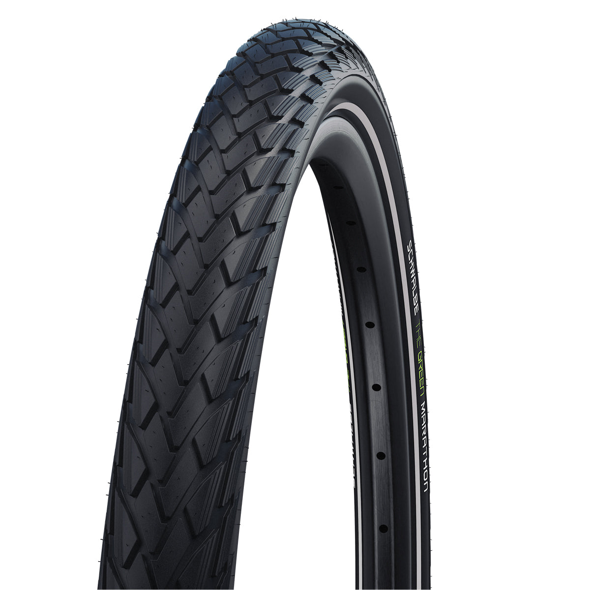 Schwalbe Green Marathon City/Touring Tyre in Black/Reflex (Wired)