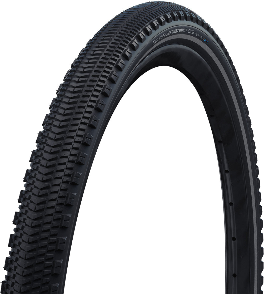 Schwalbe G-One Overland 365 4Season TLE Gravel Tyre in Black/Reflex (Folding)