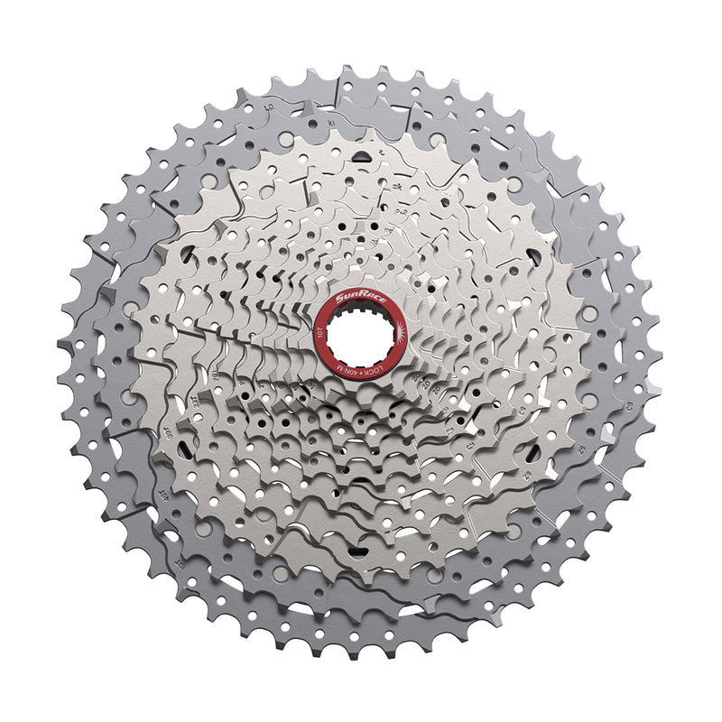 SunRace CSMZ932 - 12-Speed MTB Microspline Cassette 10-51T in Silver/Grey