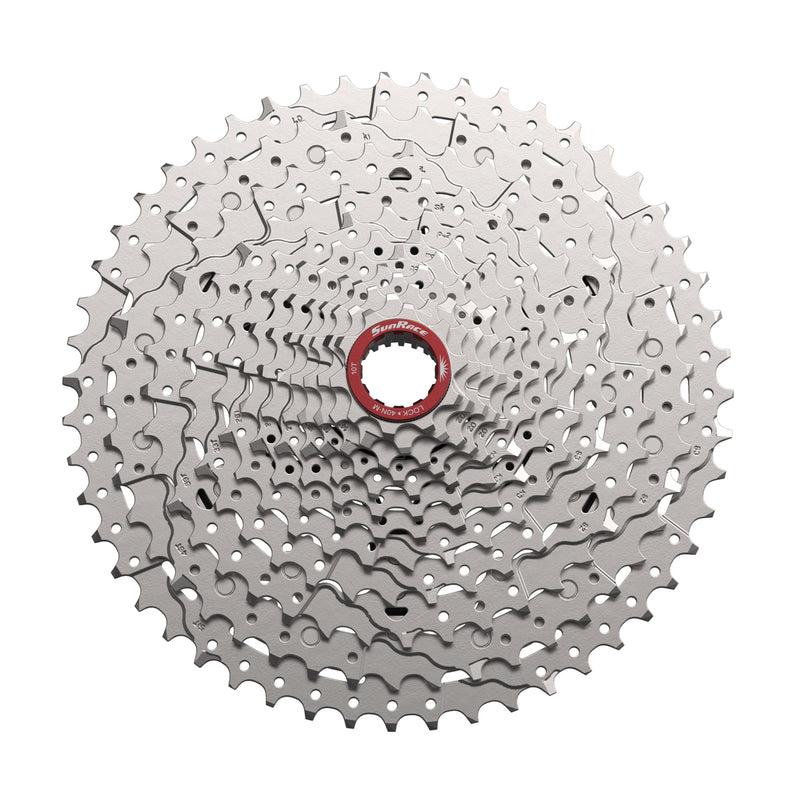 SunRace CSMZ930 - 12-Speed MTB Microspline Cassette 10-51T in Metallic Silver