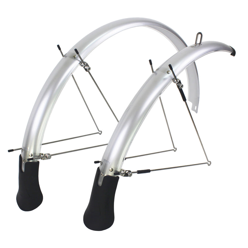 KranX FendR Pre-Assembled Full Length Mudguard in Silver 55mm