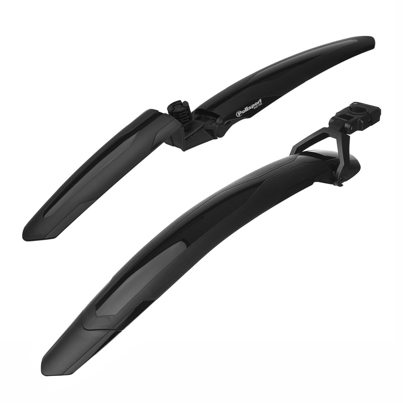 Polisport Mud Pro 26", 27.5", 29" Mudguard Set in Black