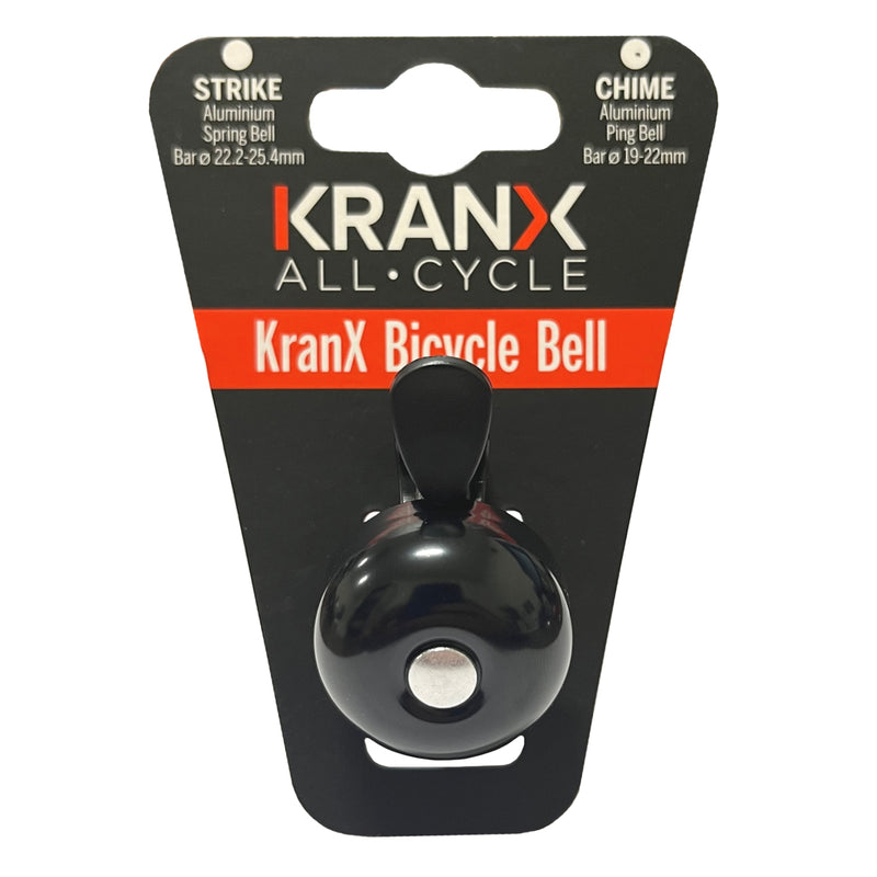 KranX Chime Aluminium Ping Bell in Black