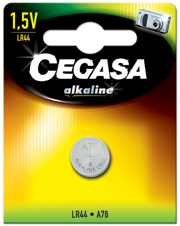 Cegasa Alkaline LR44 Computer Battery - 1 Battery