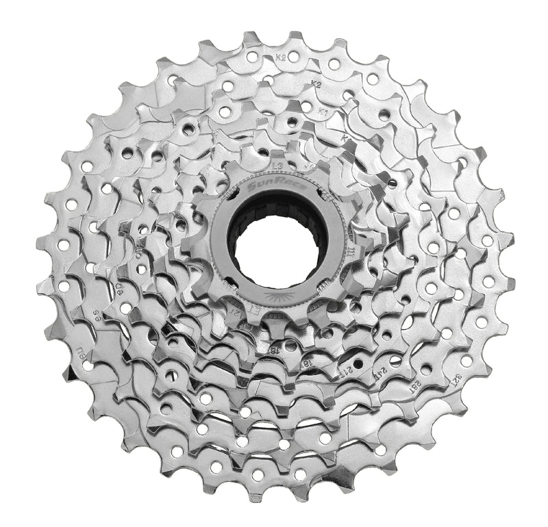 SunRace MFEX9 - 9-Speed 11-32T Chrome Plated Freewheel