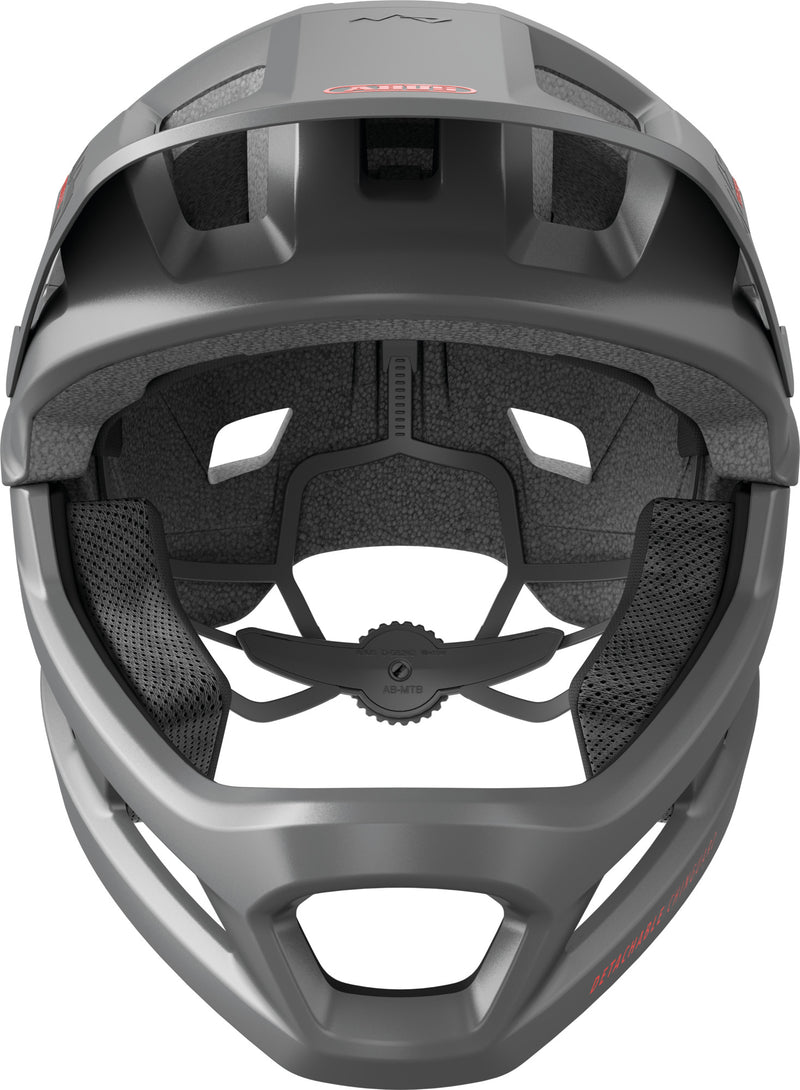 ABUS YouDrop FF Kids Full Face MTB Helmet in Ti Silver (48-55cm)